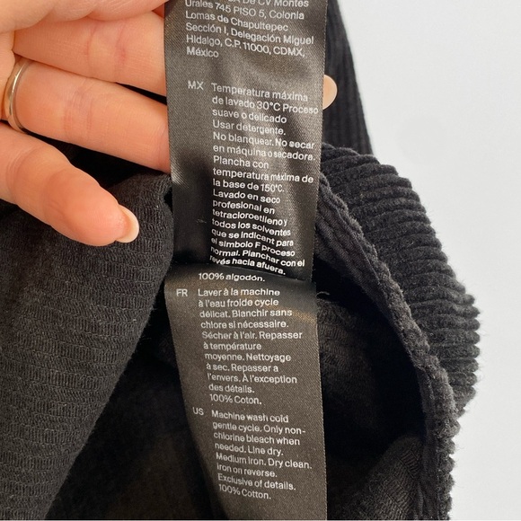 COS Loose-Fit Corduroy 100% Cotton Shirt Jacket Sz 2 Black Oversized Fall Staple - Picture 11 of 11